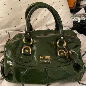 Patent leather coach purse